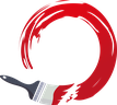 Logo INNOV'TECH 66, coup de pinceau rouge